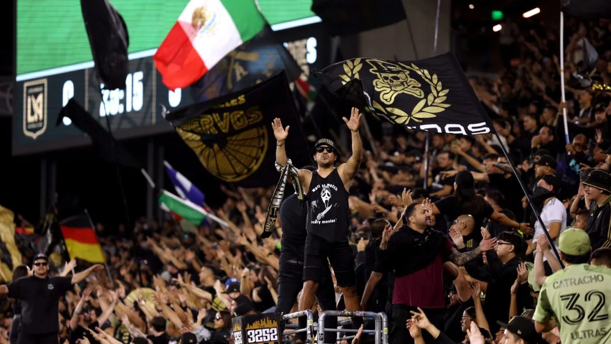 Los Angeles FC and UANL Tigres waved by fans during the first half in 2023. (Source: Harry How/Getty Images)