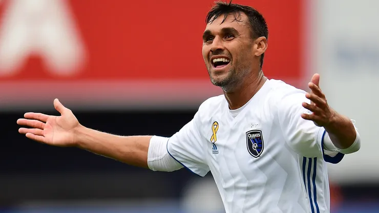 Chris Wondolowski #8 of San Jose reacts to a call during their game against New York City FC in 2019.