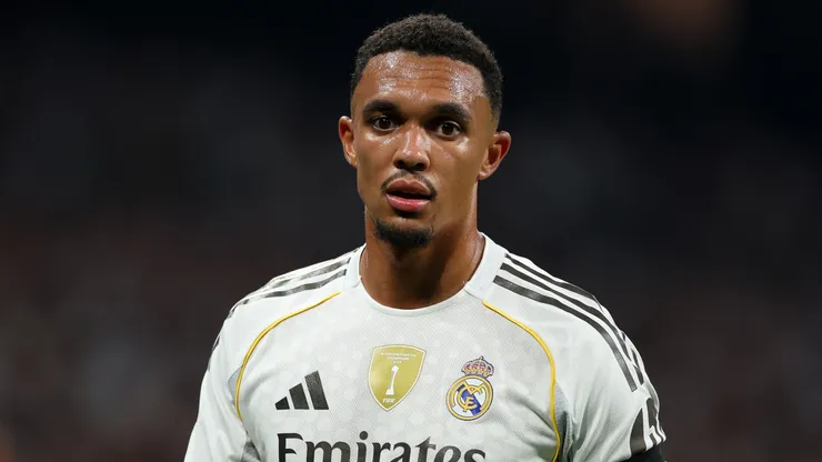 Trent Alexander-Arnold of Real Madrid looks on during the LaLiga EA Sports match.
