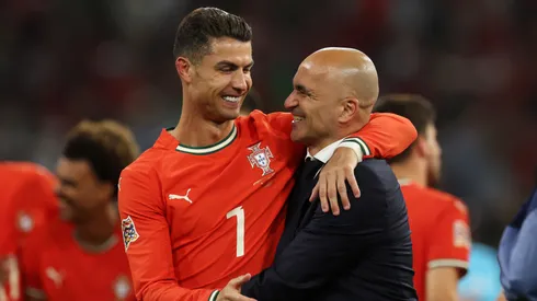 Cristiano Ronaldo and Roberto Martinez, Manager of Portugal.