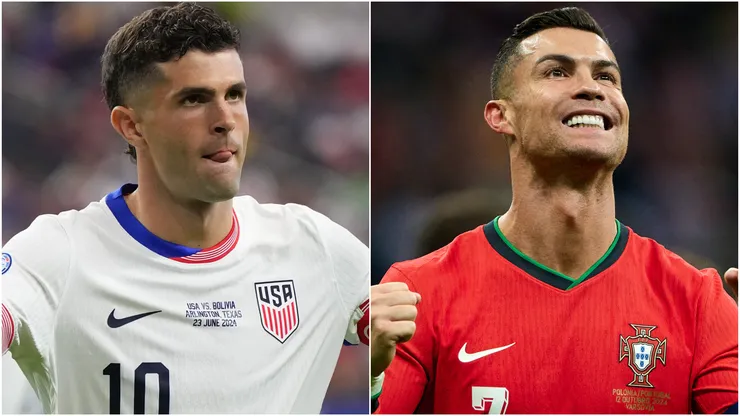 Christian Pulisic (left) and Cristiano Ronaldo (right)