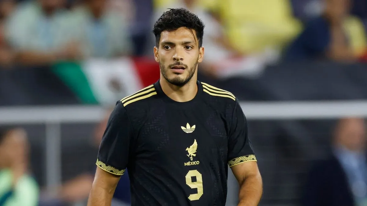 Raul Jimenez #9 of Mexico looks on during the second half of the International Friendly match against South Korea at GEODIS Park on September 09, 2025 in Nashville, Tennessee.