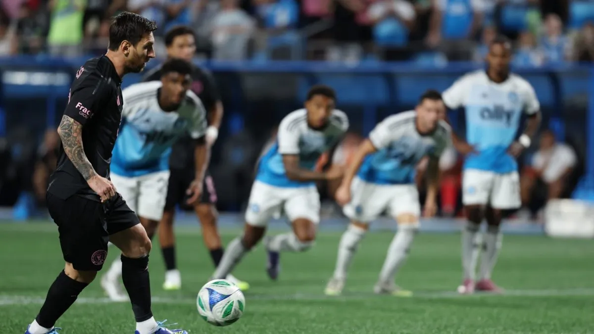 Lionel Messi missed a penalty in Inter Miami’s 3-0 defeat to Charlotte.