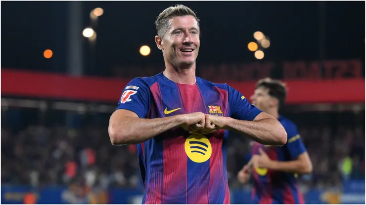 Robert Lewandowski of FC Barcelona