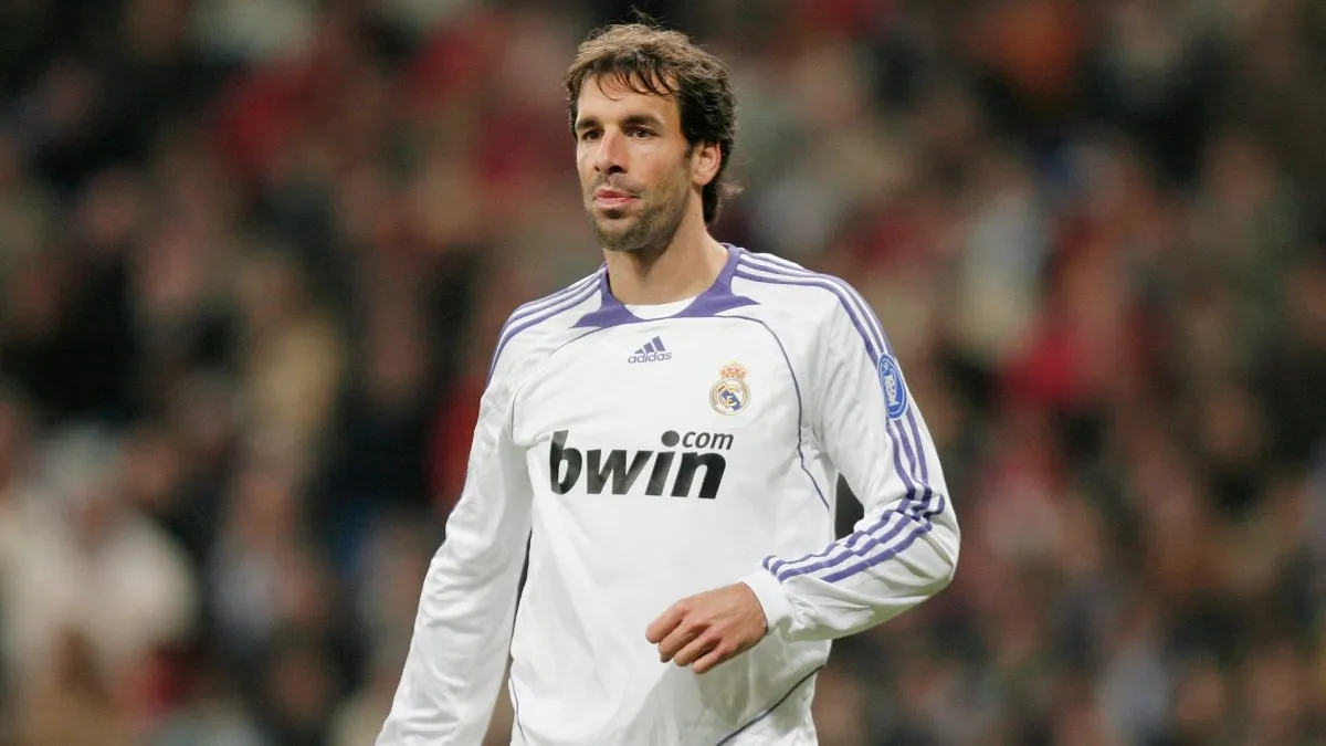 Ruud van Nistelrooy of Real Madrid during the UEFA Champions League Group C match between Real Madrid and Lazio at the Santiago Bernabeu stadium on December 11, 2007 in Madrid, Spain.
