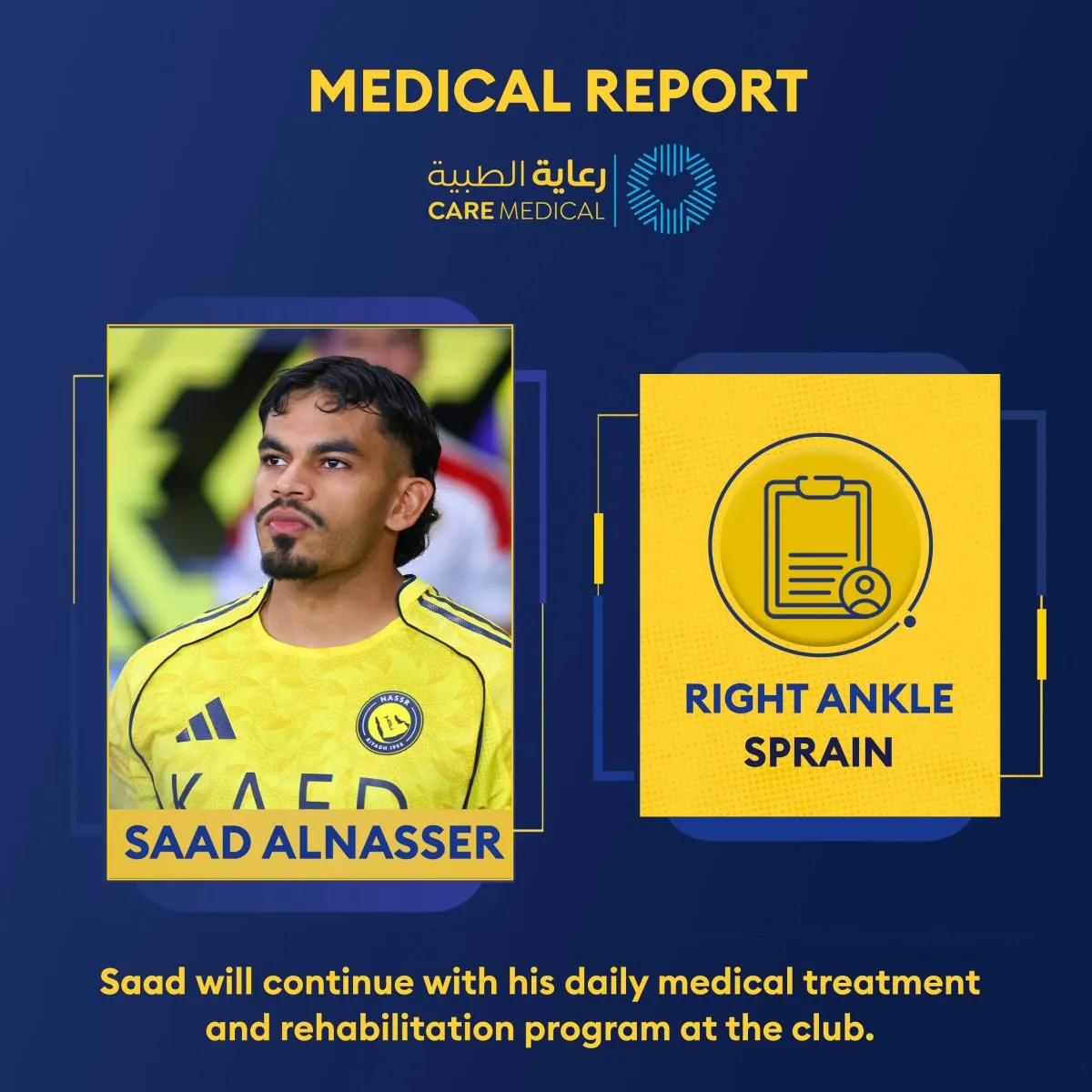 Saad Al-Nasser's injury report.