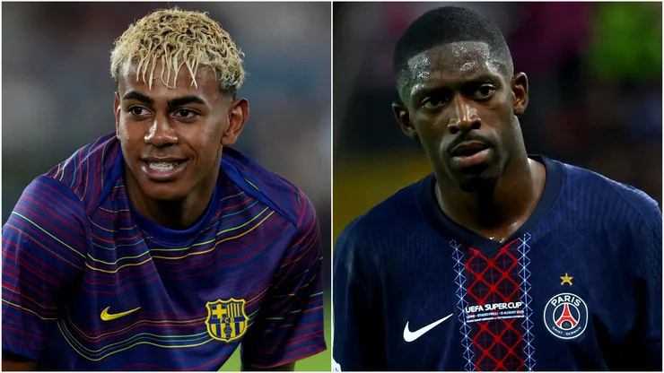 Lamine Yamal (left) and Ousmane Dembele (right)