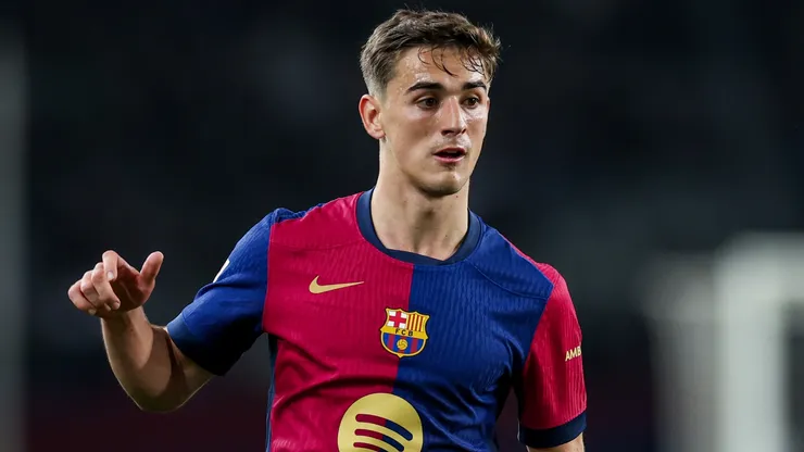 Pablo Gavira 'Gavi' of FC Barcelona looks on during a La Liga game vs Real Betis.
