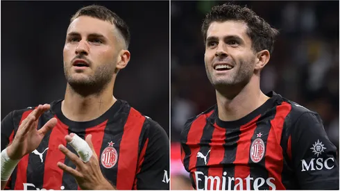 Santiago Gimenez (left) and Christian Pulisic (right)