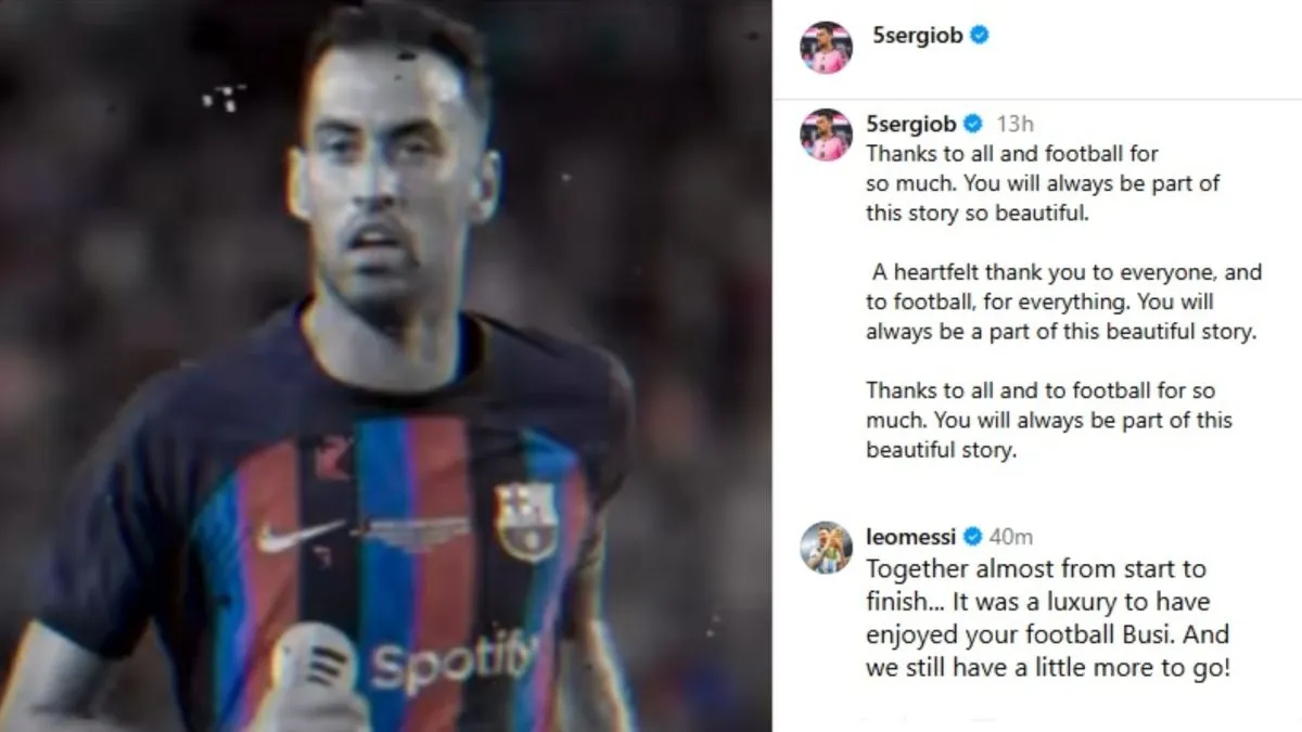 Messi’s comment on Instagram.