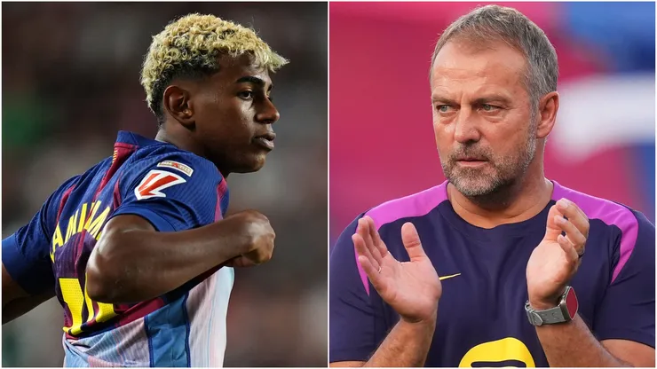 Lamine Yamal and Hansi Flick.