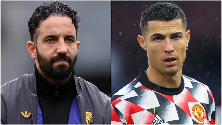 Ruben Amorim (left) and Cristiano Ronaldo (right)