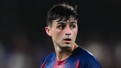 Pedri of FC Barcelona looks on during the LaLiga EA Sports match between FC Barcelona and Valencia CF at Estadi Johan Cruyff on September 14, 2025 in Barcelona, Spain.