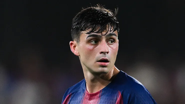 Pedri of FC Barcelona looks on during the LaLiga EA Sports match between FC Barcelona and Valencia CF at Estadi Johan Cruyff on September 14, 2025 in Barcelona, Spain.