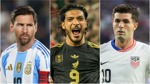 Lionel Messi (L) of Argentina, Raul Jimenez (M) #9 of Mexico, and Christian Pulisic (R) #10 of the United States will be some of the stars in the USA friendlies.