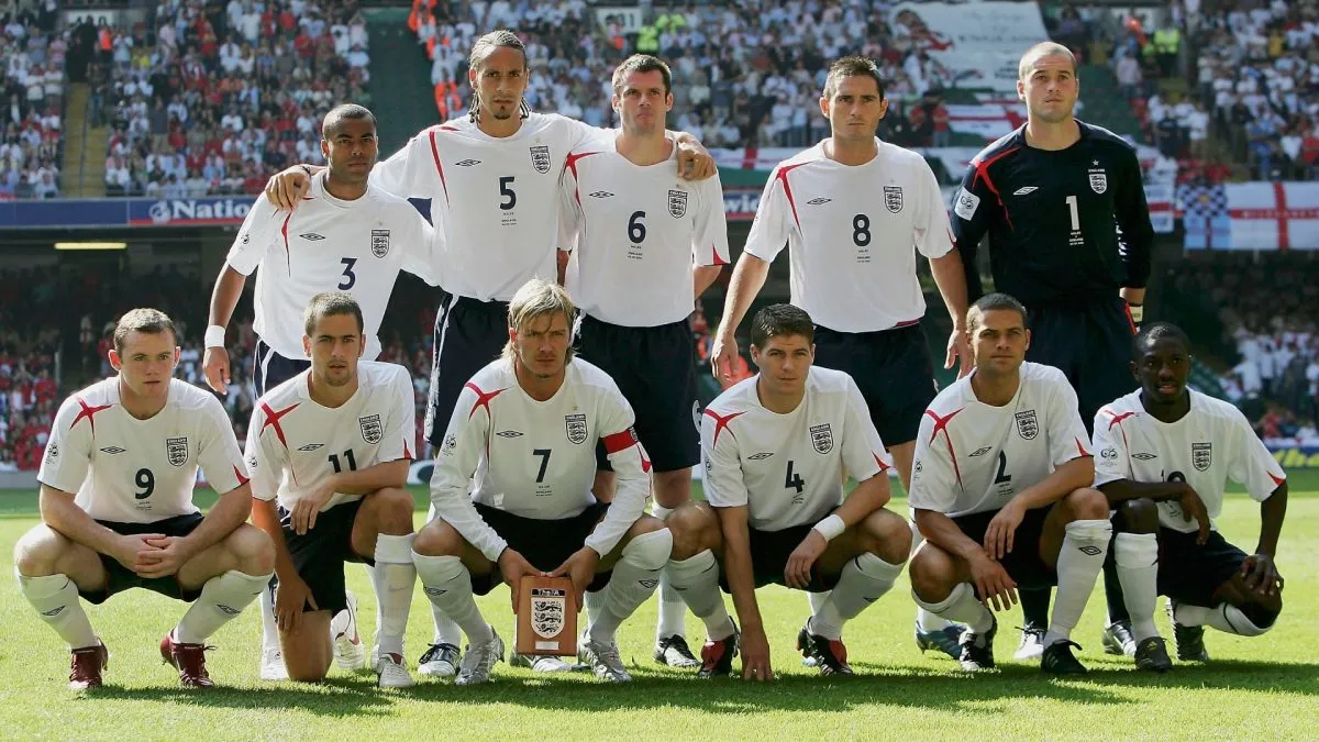 The England team before the World Cup 2006.