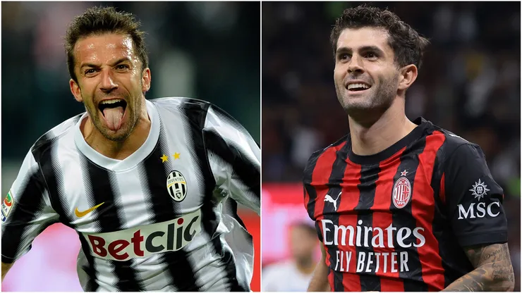 Alessandro Del Piero (left) and Christian Pulisic (right)