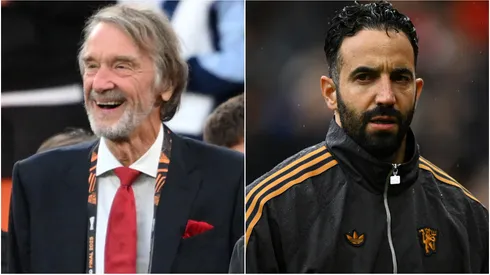 Man United co-owner Jim Ratcliffe and coach Ruben Amorim.