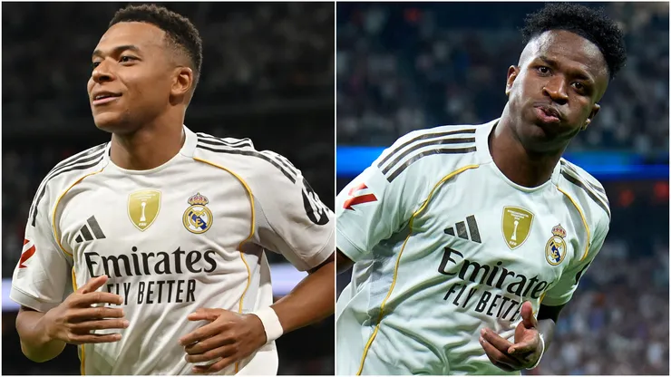 Kylian Mbappe and Vinicius Jr of Real Madrid.