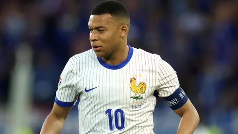 Kylian Mbappe of France runs with the ball during the UEFA Nations League 2025.