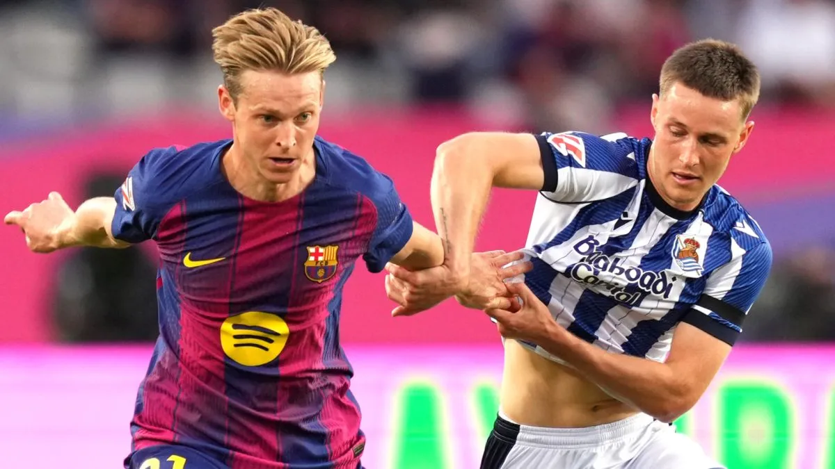 Barcelona's Frenkie De Jong playing a LaLiga game