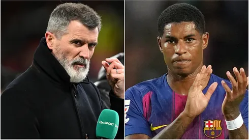 Manchester United legend Roy Keane and Barcelona star Marcus Rashford.
