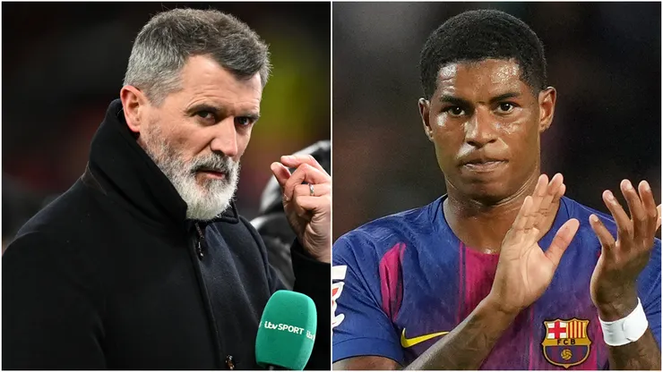 Manchester United legend Roy Keane and Barcelona star Marcus Rashford.