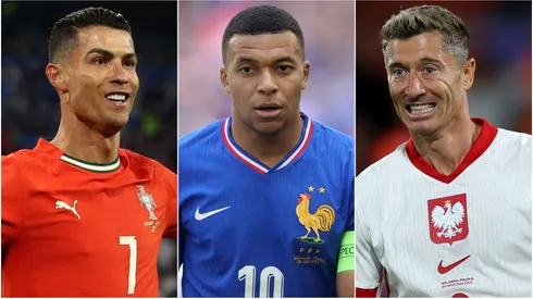 Cristiano Ronaldo, Kylian Mbappe, and Robert Lewandowski