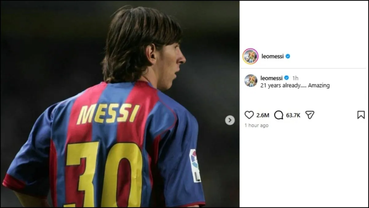 Messi’s post on Instagram.