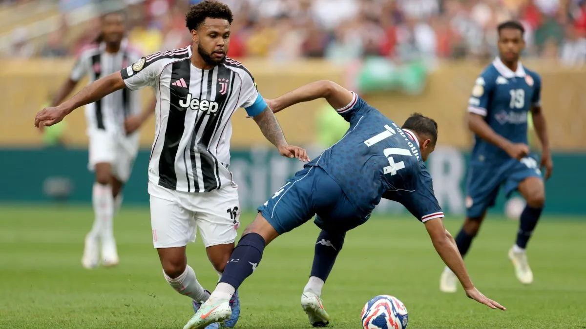 Weston McKennie playing for  Juventus