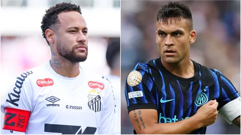 Neymar and Inter Milan's Lautaro Martinez.