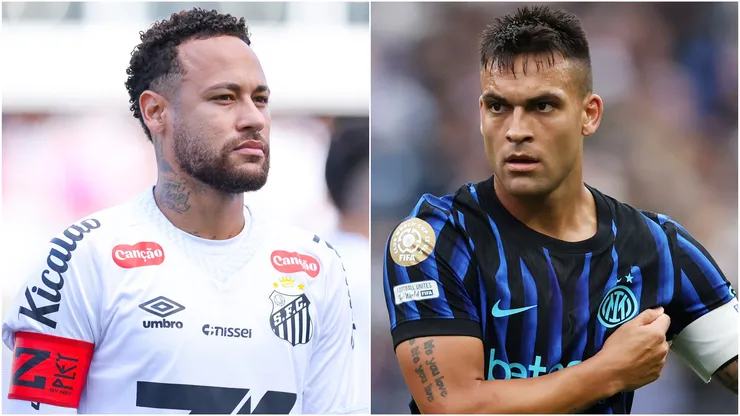 Neymar and Inter Milan's Lautaro Martinez.