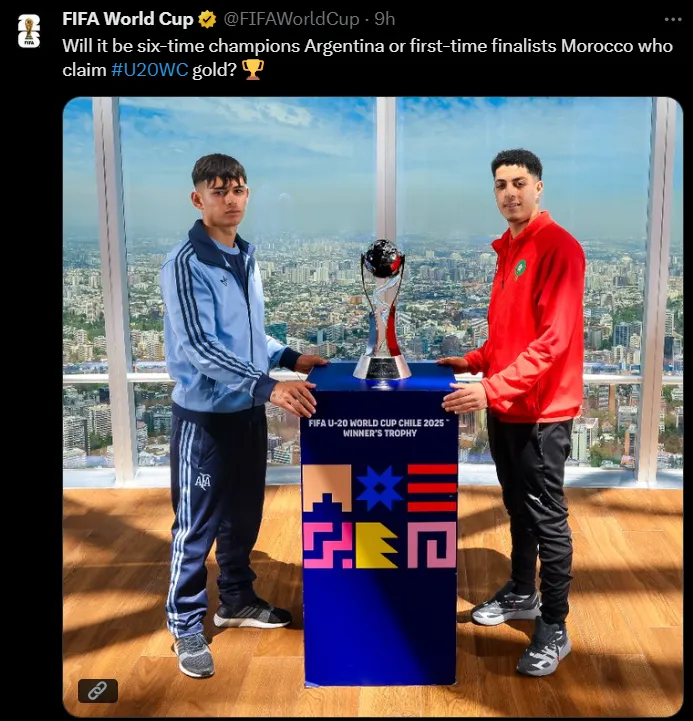 The U-20 World Cup trophy.