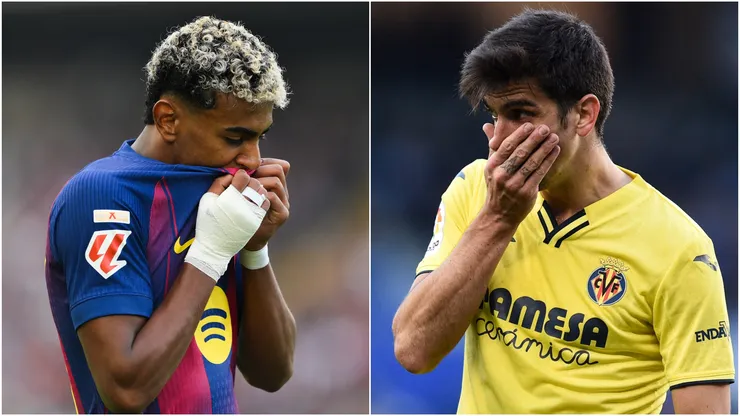 Barcelona's Lamine Yamal and Villarreal's Gerard Moreno.