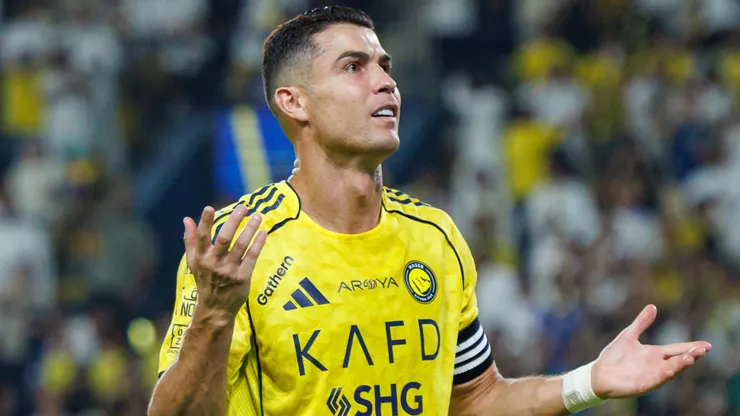 Cristiano Ronaldo of Al-Nassr FC reacting in a game.