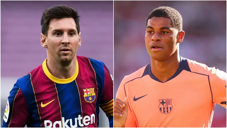 Lionel Messi and Marcus Rashford.