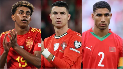 Lamine Yamal, Cristiano Ronaldo and Achraf Hakimi.