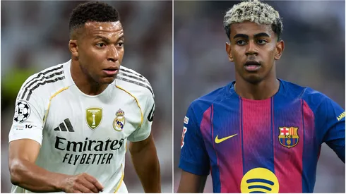 Kylian Mbappe of Real Madrid and Lamine Yamal of FC Barcelona.
