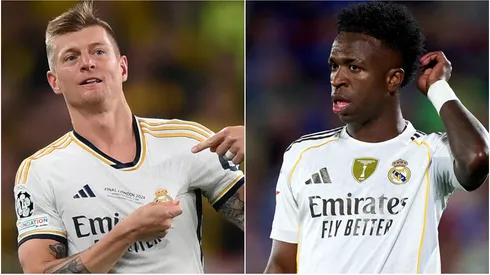 Toni Kroos and Vinicius Junior of Real Madrid.
