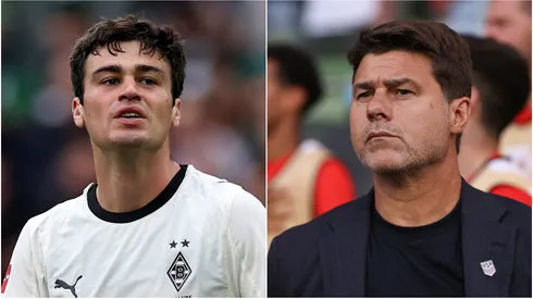 Giovanni Reyna (L) of Borussia Monchengladbach and Head coach of United States Mauricio Pochettino (R).