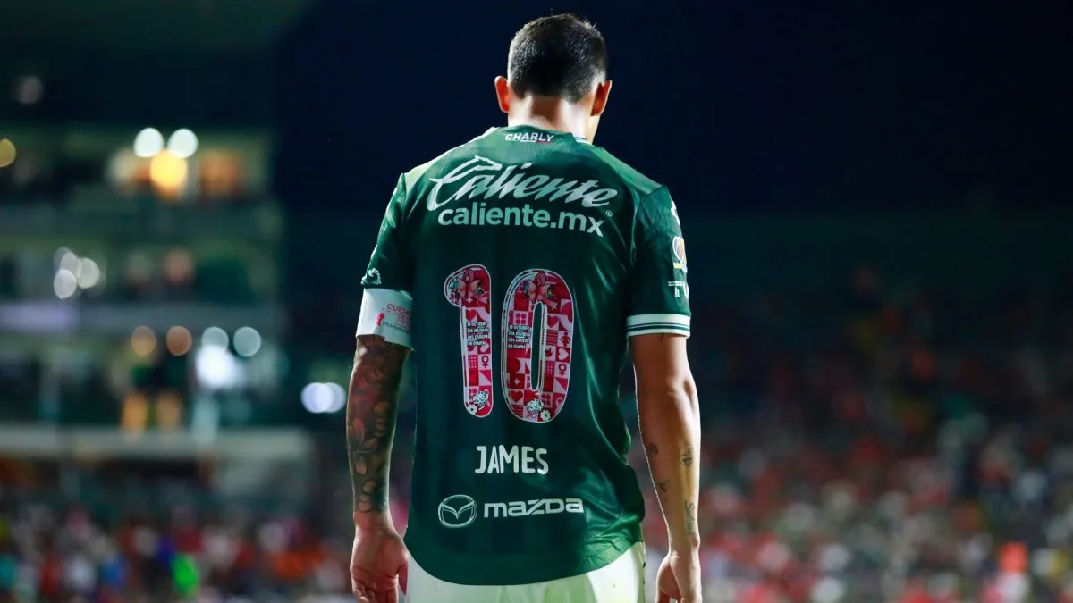 James Rodriguez playing for Leon.