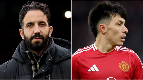 Ruben Amorim, Manager of Manchester United and Lisandro Martinez.