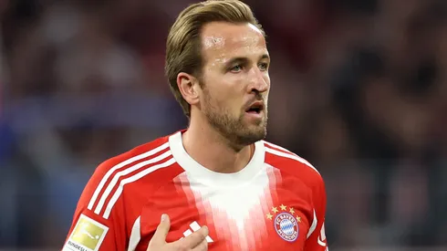 Harry Kane of FC Bayern München looks on during a Bundesliga match.