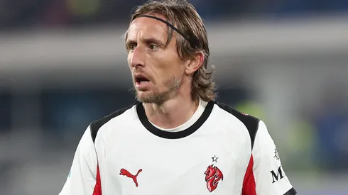 Luka Modric of AC Milan looks on during the Serie A match.