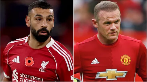 Mohamed Salah of Liverpool and Wayne Rooney of Manchester United.