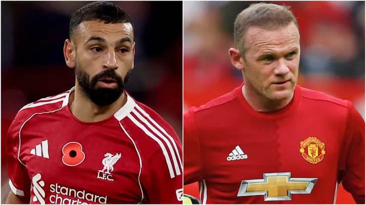Mohamed Salah of Liverpool and Wayne Rooney of Manchester United.