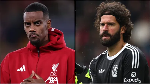Alexander Isak (left) and Alisson (right)
