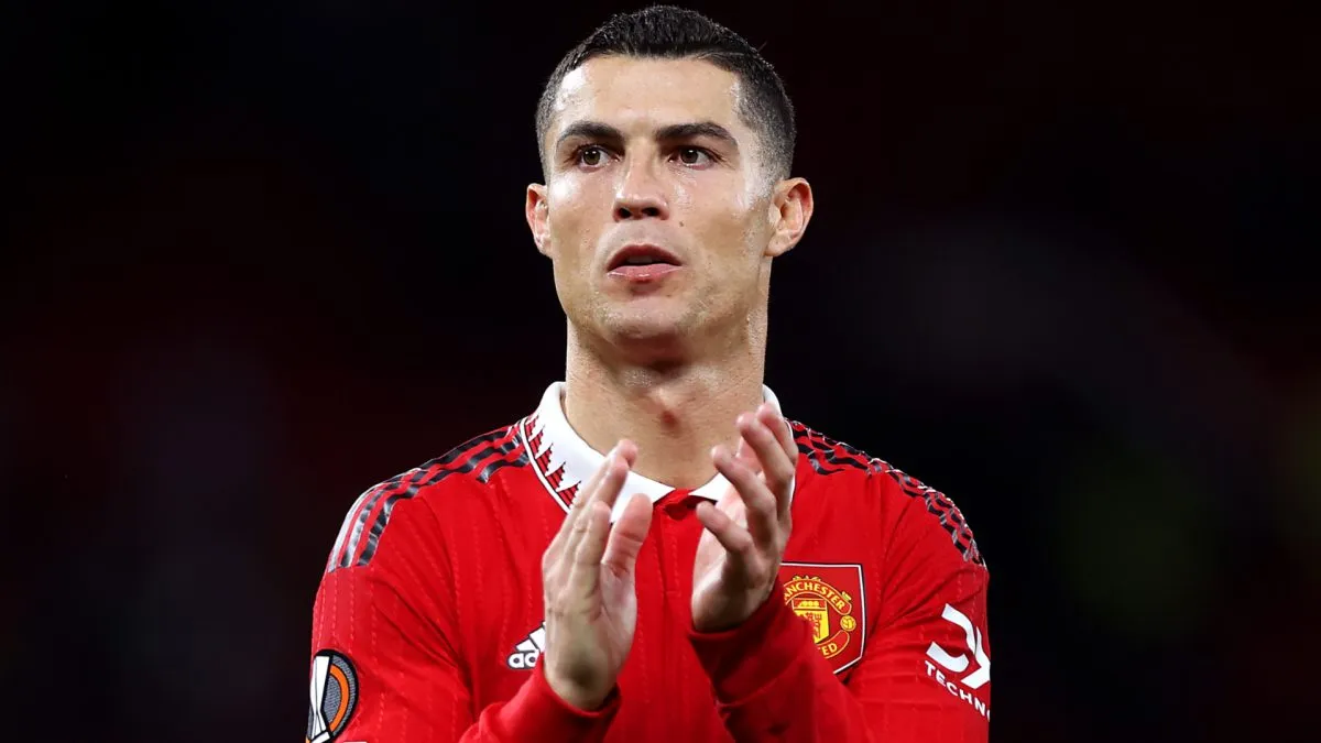 Cristiano Ronaldo while playing for Manchester United