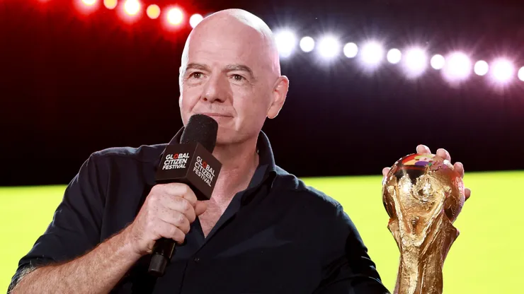 Gianni Infantino speaks onstage during the 2025 Global Citizen Festival.