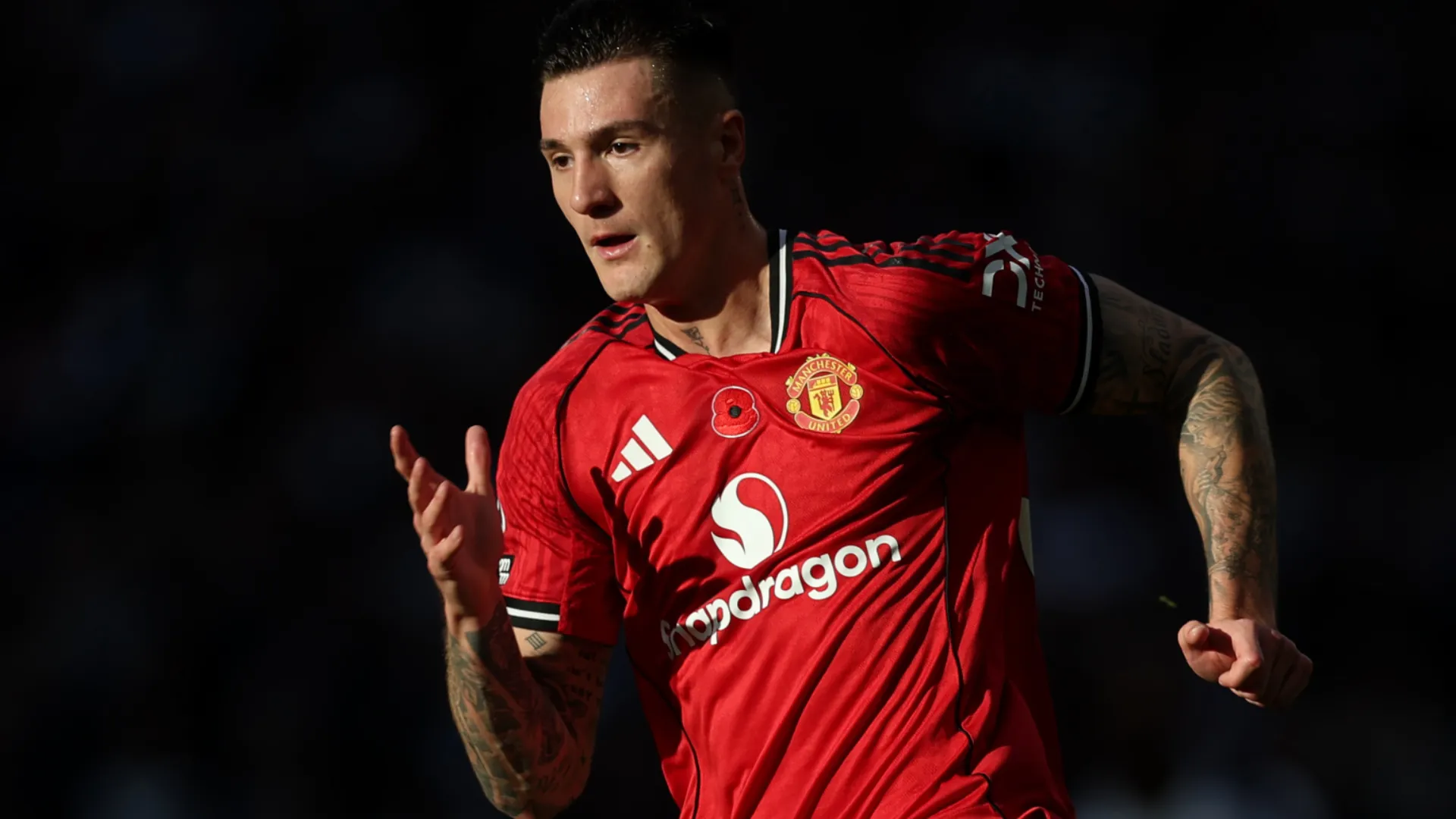 Manchester United star Benjamin Sesko vs Tottenham Hotspur